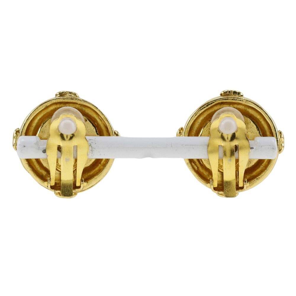 CHANEL Authentic Gold Logo Earrings - Picture 3 of 6